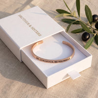 Thumbnail for Armband met tekst — in de cadeaudoos, rosé goud | SKU: bgby-rg