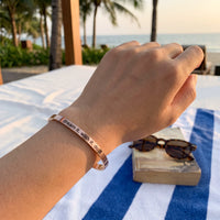 Thumbnail for Gegraveerde armband — gedragen, echte grootte, rosé goud | SKU: 4214557-imitation-rhodium-plated