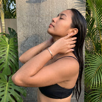 Thumbnail for Armband met tekst — gedragen onder de douche, waterproof, rosé goud | SKU: 4214557-imitation-rhodium-plated