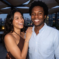 Thumbnail for Bracelet cordon — photo en couple, or rose | SKU: lamenthe-rg