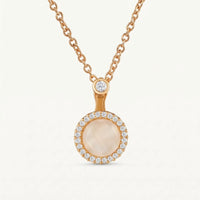 Thumbnail for Maansteen ketting — productfoto op witte achtergrond, goud | SKU: lelunaire