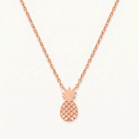 Thumbnail for Ananas ketting — productfoto op witte achtergrond, rosé goud | SKU: 8050907-rose-gold