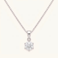 Thumbnail for Collier solitaire — photo produit sur fond blanc, argent | SKU: 505665