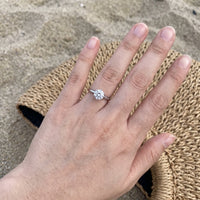 Thumbnail for Bague acier inoxydable femme — photo portée, taille réelle, argent | SKU: 33759698-4.5-silver