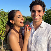 Thumbnail for Bague zircon — photo en couple, argent | SKU: 497131-4.5-silver