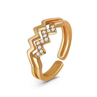 Thumbnail for Bague ouverte — photo produit sur fond blanc, or