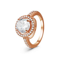 Thumbnail for Ring rosé goud — productfoto op witte achtergrond, zilver
