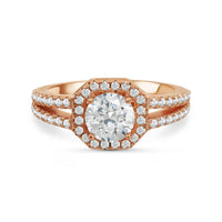 Thumbnail for Halo ring — productfoto op witte achtergrond, zilver