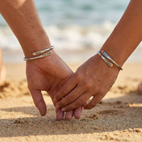 Thumbnail for Wrap Couple Bracelet featuring custom engravings, perfect for couples by Brother & Sisters.