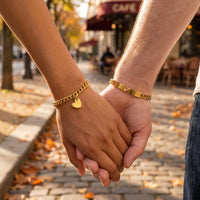 Thumbnail for Heart Cutout Bond Matching Bracelet Set shot 10