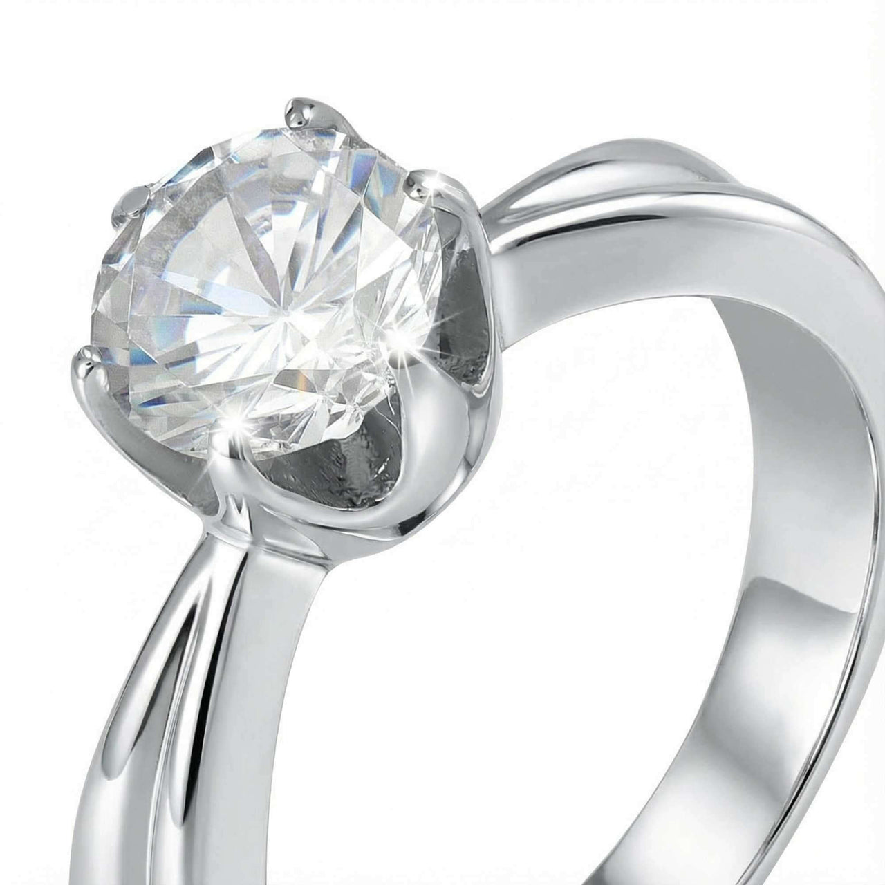 Solitaire ring met kristal