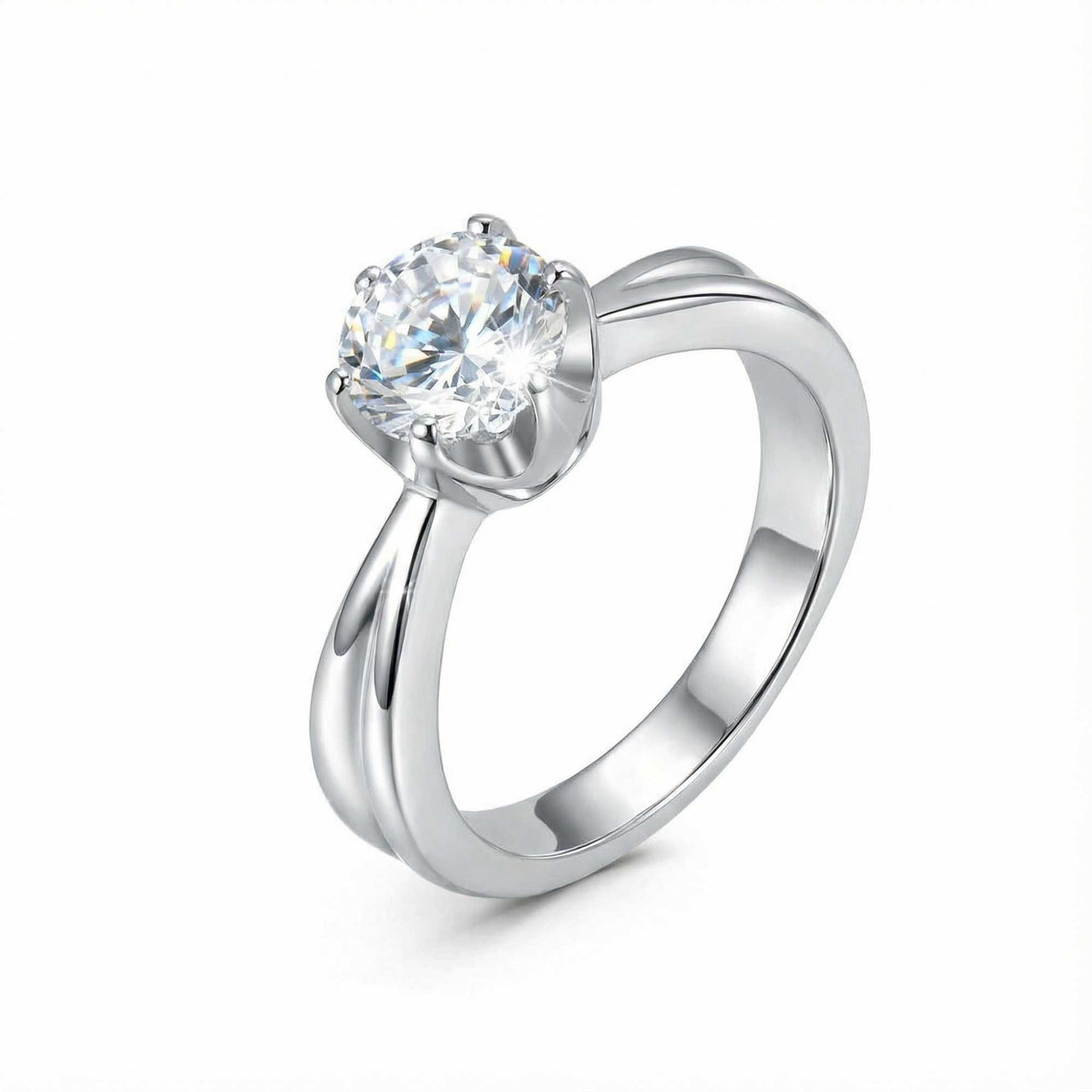 Solitaire ring met kristal
