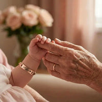Thumbnail for Infant Bracelet featuring personalized name, capturing the bond between generations, by Brother & Sisters.