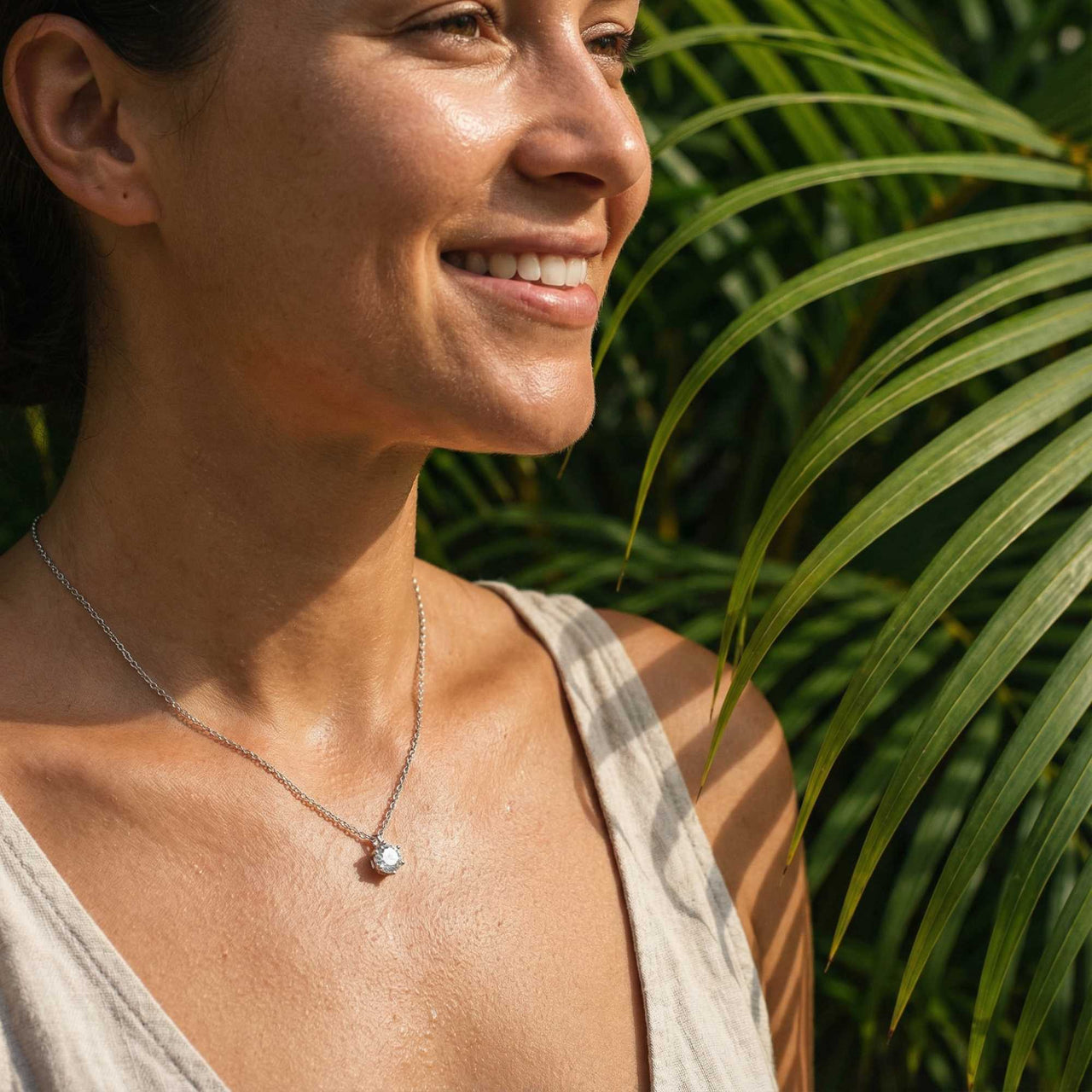 Collier Solitaire Moissanite