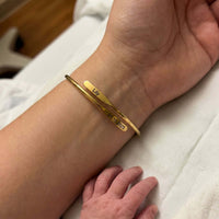 Thumbnail for Wrap Couple Bracelet featuring custom engraving of names and dates by Brother & Sisters. Elegant and personal accessory.