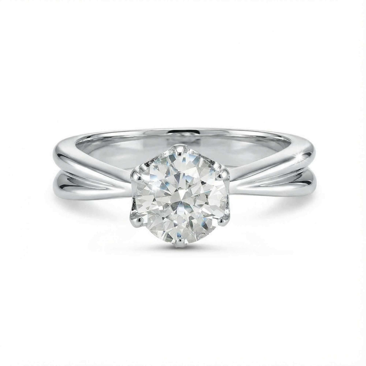 Solitaire ring met kristal