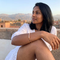 Thumbnail for 2020 Survivor bracelet in rose gold worn on a getaway | SKU: 2020s-rg