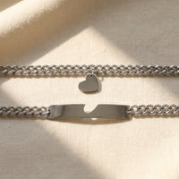 Thumbnail for Heart Cutout Bond Matching Bracelet Set shot 26