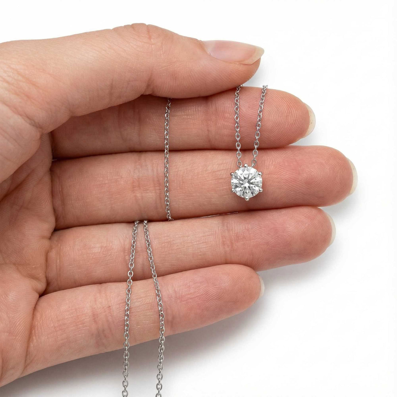 Collier Solitaire Moissanite