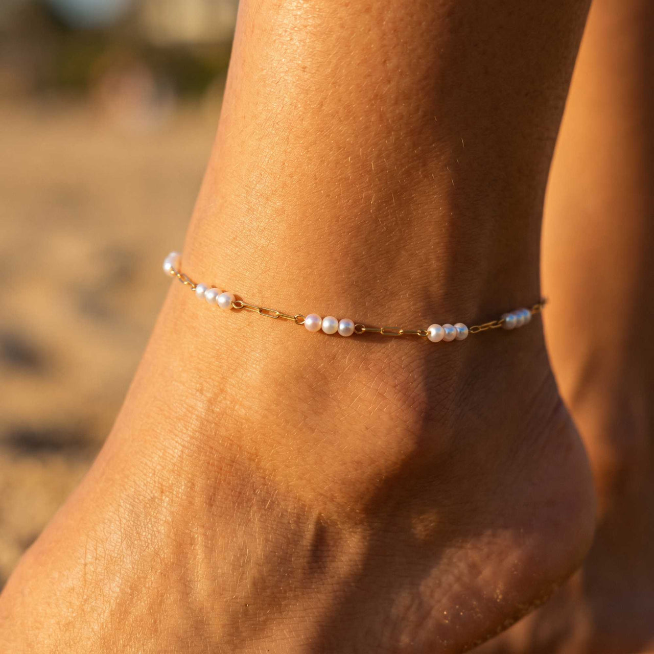 Enkelbandje Sardinia met Parels