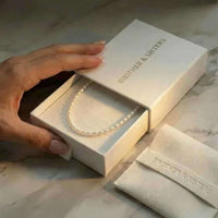 Thumbnail for Freshwater pearl choker in B&S gift box on marble — luxury packaging for anniversary or wedding gift