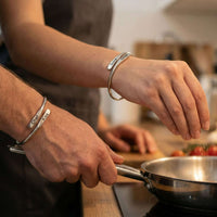 Thumbnail for Wrap Couple Bracelet by Brother & Sisters, engraved cuff bracelets, perfect for couples, showcasing love and connection.