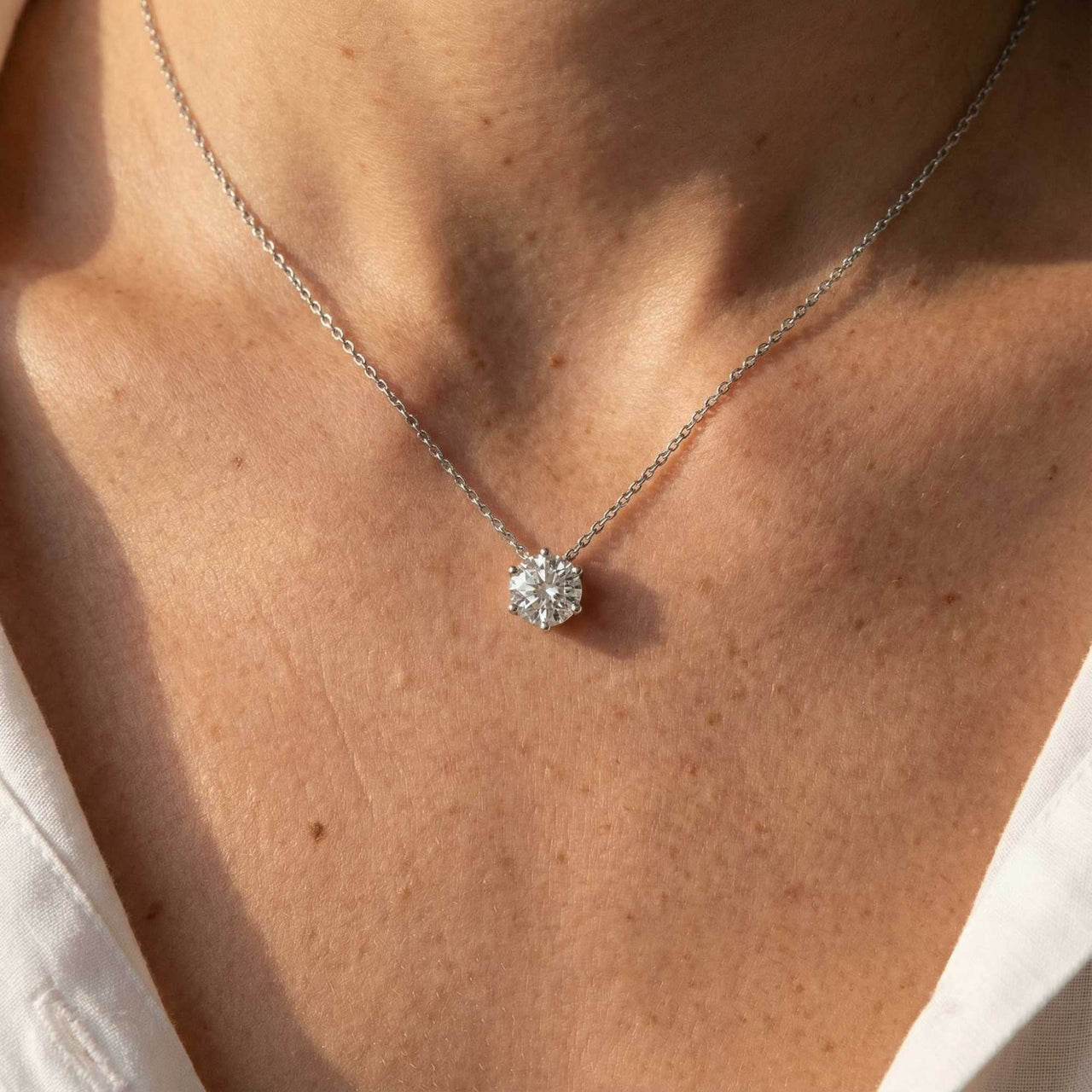 Collier Solitaire Moissanite