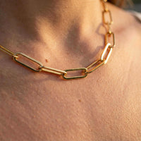 Thumbnail for Ria Paperclip Chain Necklace showcasing bold oversized links, crafted by Brother & Sisters with premium stainless steel.
