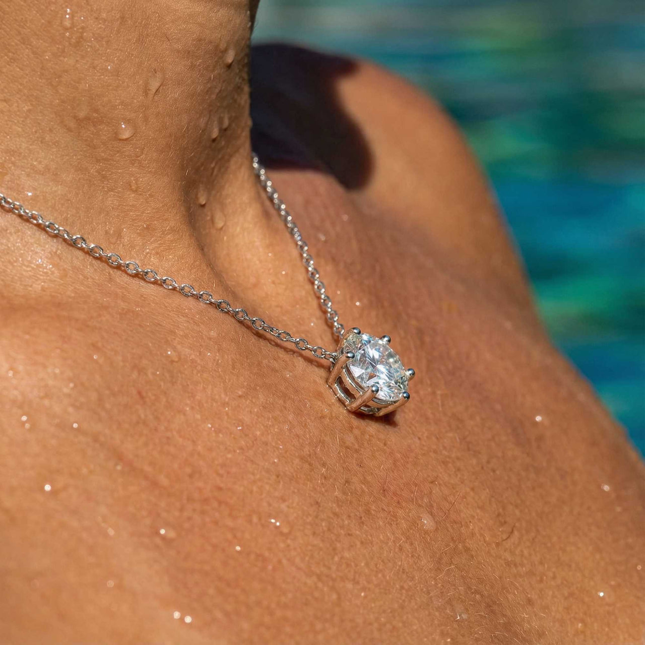 Collier Solitaire Moissanite