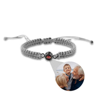 Thumbnail for Man Grey Photo Bracelet by Brother & Sisters featuring a customizable photo pendant for cherished memories.