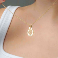 Thumbnail for Birth Flower Name Necklace by Brother & Sisters, featuring personalized name and birth flower charm.