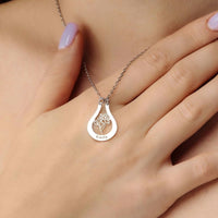 Thumbnail for Birth Flower Name Necklace by Brother & Sisters showcasing 'Emily' with elegant flower design.