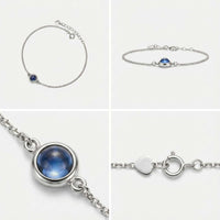 Thumbnail for Photo Projection Bracelet by Brother & Sisters, featuring a blue stone and delicate chain, perfect for keeping memories close.