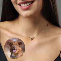 Thumbnail for Angel Photo Necklace showcasing angel wing design, capturing cherished memories, by Brother & Sisters.