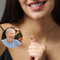 Thumbnail for Angel Photo Necklace worn by a woman, featuring a delicate design with angel wings, by Brother & Sisters.