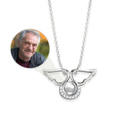 Thumbnail for Angel Photo Necklace featuring delicate angel wings design by Brother & Sisters, a tribute to cherished memories.