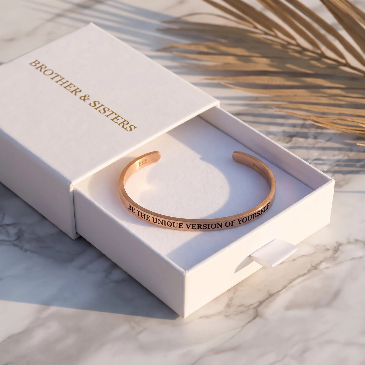 Be The Unique Version Of Yourself, rose gold bracelet — gift box | SKU: btuvoy-rg