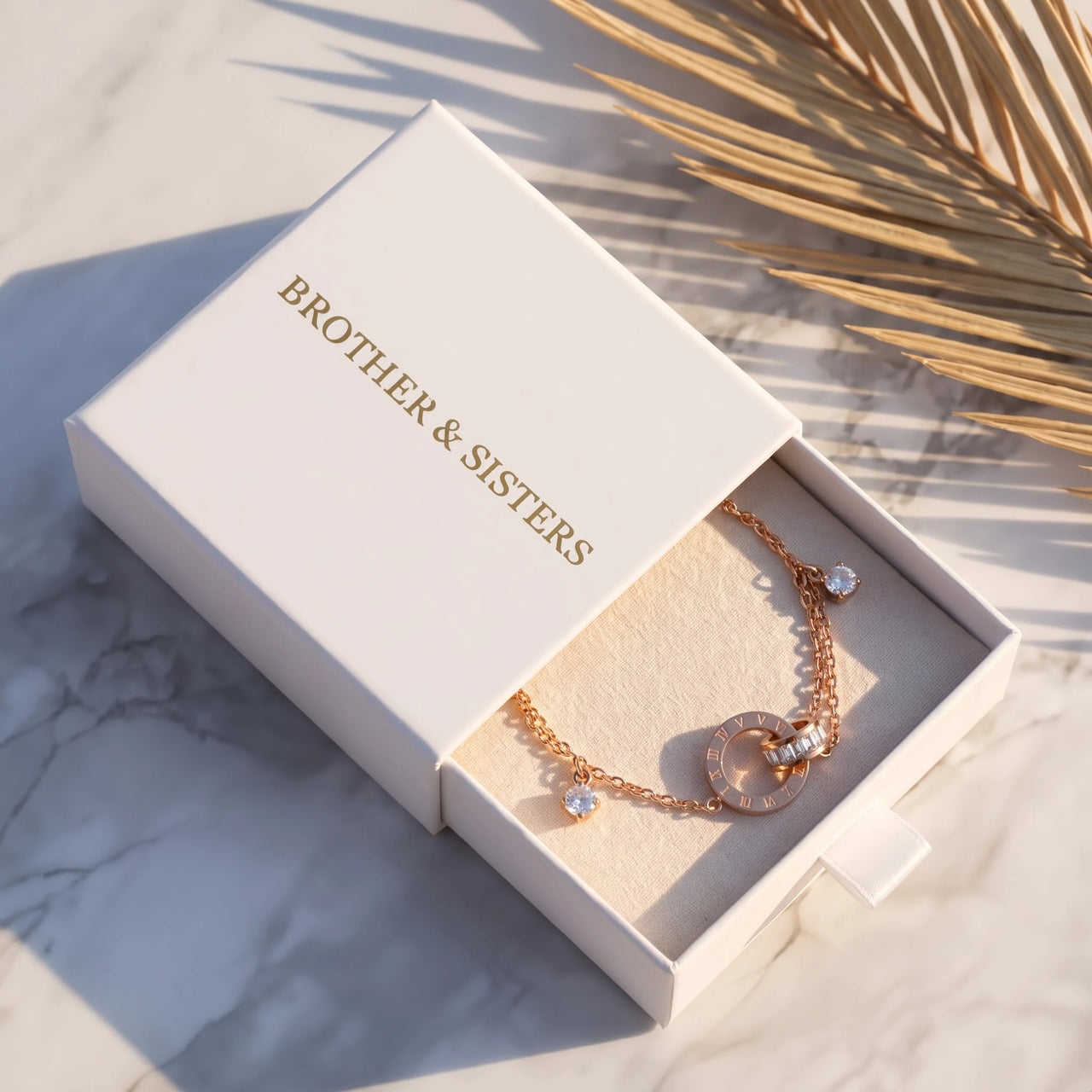 Bijoux acier inoxydable — dans l'écrin cadeau, or rose | SKU: 25535338-rose-gold