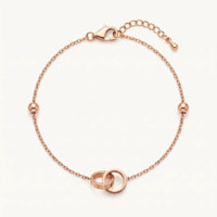 Thumbnail for Bracelet anneaux — photo produit sur fond blanc, or rose | SKU: 25535339-rose-gold