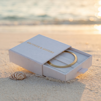 Thumbnail for Herringbone Anklet in Brother & Sisters gift box on beach