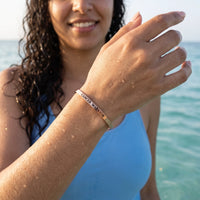 Thumbnail for Bracelet octobre rose — photo portée dans l'eau, waterproof, or rose | SKU: 7220397-rose-gold-plated