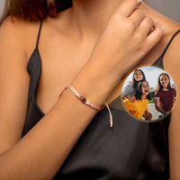 Thumbnail for Pink Photo Bracelet featuring a personalized photo pendant, designed by Brother & Sisters to celebrate cherished memories.
