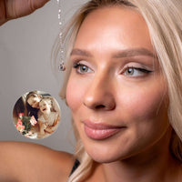 Thumbnail for Woman showcasing the Circular Photo Bracelet by Brother & Sisters with a cherished photo charm.