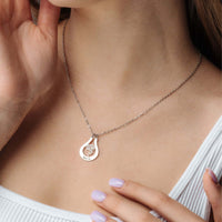 Thumbnail for Birth Flower Name Necklace by Brother & Sisters, showcasing personalized birth flower design on a delicate chain.