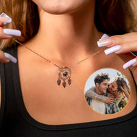 Thumbnail for Dream Catcher Photo Necklace showcasing a beautiful design, featuring a photo charm by Brother & Sisters, perfect for cherished memories.