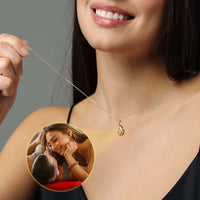 Thumbnail for Drop Photo Necklace by Brother & Sisters, featuring a personalized photo pendant for cherished memories.