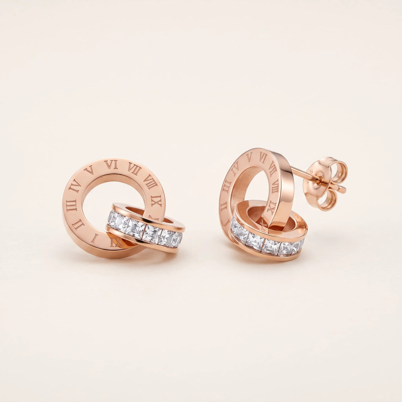 Créoles or rose — photo produit sur fond blanc, or rose | SKU: 11137578-rose-gold