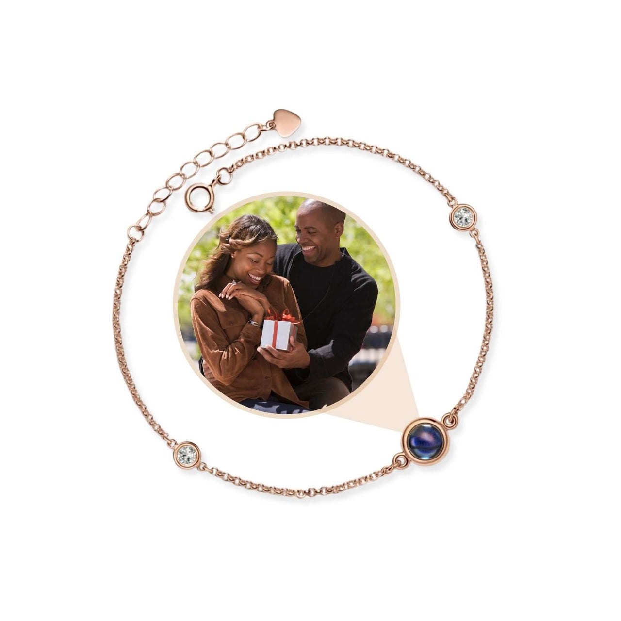 Eternity Photo Bracelet showcasing a cherished memory photo, designed by Brother & Sisters for loved ones.