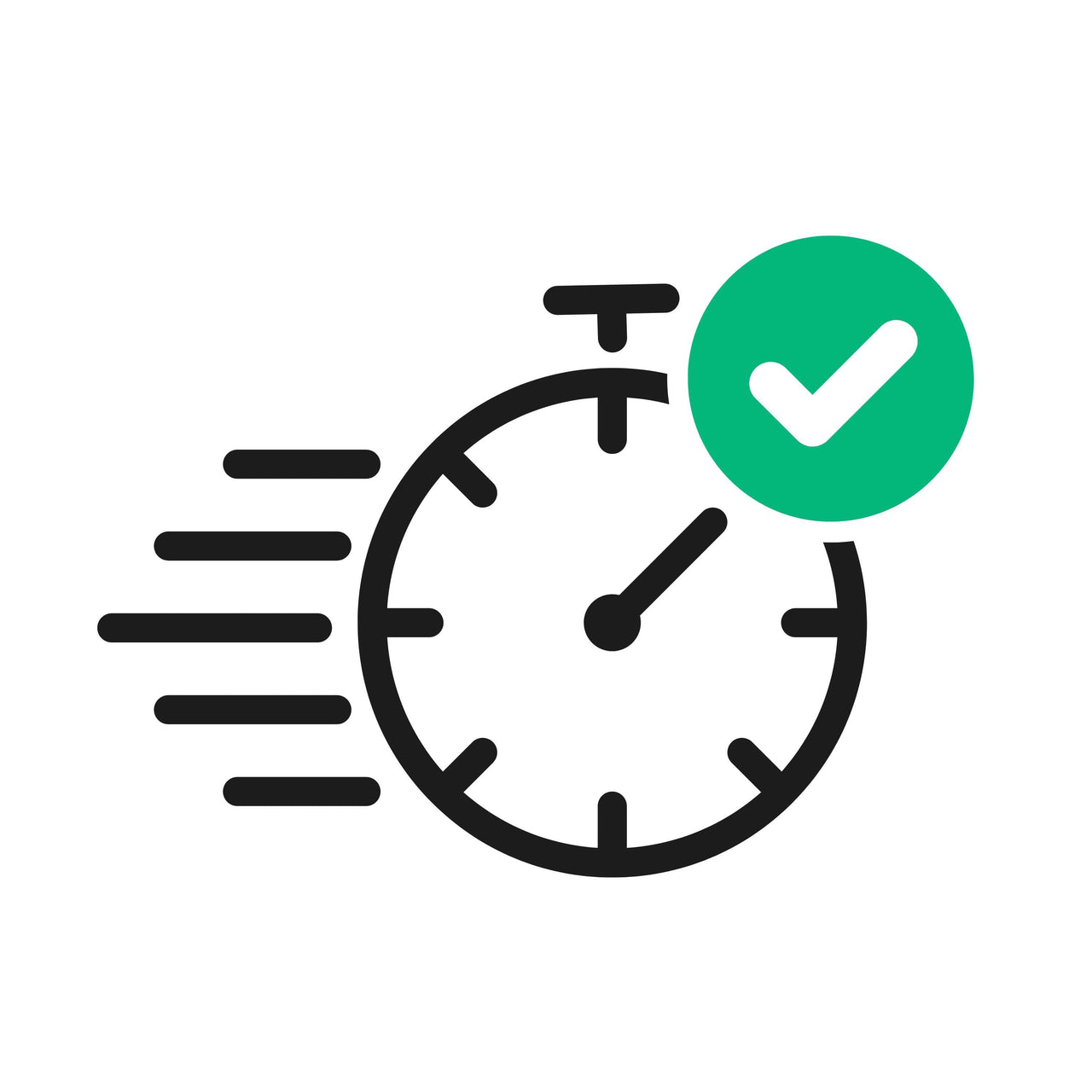Express Crafting (48-72 hours) fast delivery concept with clock and checkmark, Brother & Sisters brand feature.