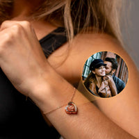 Thumbnail for Family Photo Bracelet featuring a sleek heart pendant with a cherished photo, designed by Brother & Sisters.